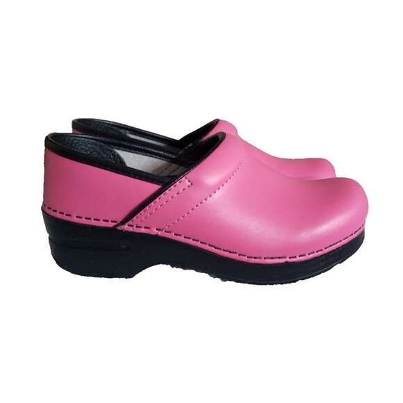 Dansko Professional Clogs Shoes Womens Size 37 Pink Leather Comfort Work Nursing - Picture 2 of 11